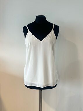 Japna White V Neck Cami